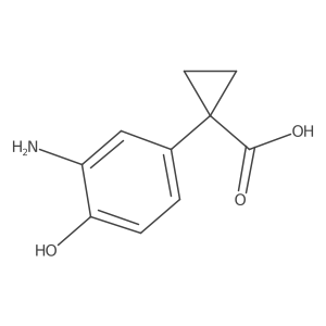 1-(3-amino-4-hydroxy-phenyl)cyclopropanecarboxylic acid Structure
