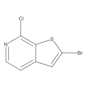 2-Bromo-7-chlorothieno[2,3-c]pyridine结构式