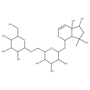 (1S,4aS,5R,7S,7aR)-7-methyl-1-[(2S,3R,4S,5S,6R)-3,4,5-trihydroxy-6-[[(2S,3R,4S,5S,6R)-3,4,5-trihydroxy-6-(hydroxymethyl)oxan-2-yl]oxymethyl]oxan-2-yl]oxy-1,5,6,7a-tetrahydrocyclopenta[c]pyran-4a,5,7-triol Structure