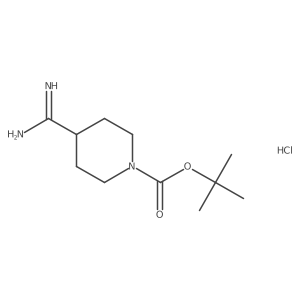 tert-Butyl 4-carbamimidoylpiperidine-1-carboxylate hydrochloride结构式
