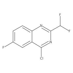 4-Chloro-2-(difluoromethyl)-6-fluoroquinazoline结构式