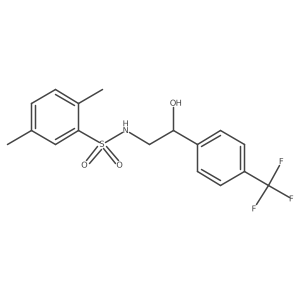 N-(2-hydroxy-2-(4-(trifluoromethyl)phenyl)ethyl)-2,5-dimethylbenzenesulfonamide结构式
