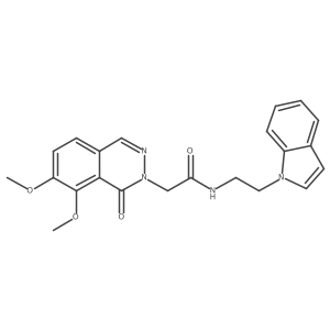 2-[7,8-dimethoxy-1-oxo-2(1H)-phthalazinyl]-N-[2-(1H-indol-1-yl)ethyl]acetamide结构式