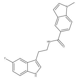 N-[2-(5-fluoro-1H-indol-3-yl)ethyl]-1-methyl-1H-indole-5-carboxamide结构式