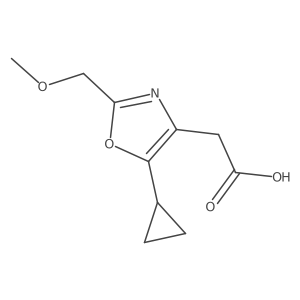 2-(5-Cyclopropyl-2-(methoxymethyl)oxazol-4-yl)acetic acid结构式