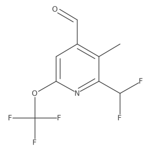 2-(Difluoromethyl)-3-methyl-6-(trifluoromethoxy)pyridine-4-carboxaldehyde Structure