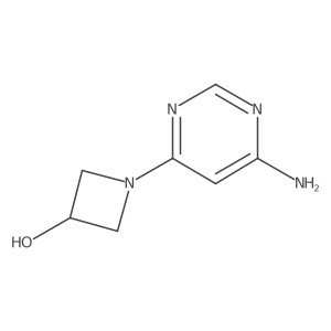 1-(6-Aminopyrimidin-4-yl)azetidin-3-ol结构式