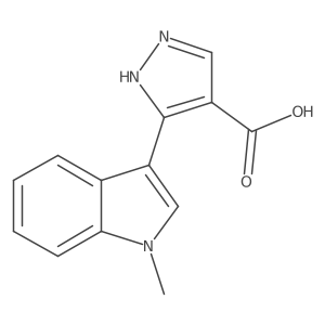 5-(1-methyl-1H-indol-3-yl)-1H-pyrazole-4-carboxylic acid结构式