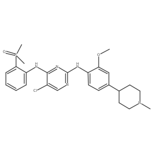 5-chloro-4-N-(2-dimethylphosphorylphenyl)-2-N-[2-methoxy-4-(1-methylpiperidin-4-yl)phenyl]pyrimidine-2,4-diamine结构式