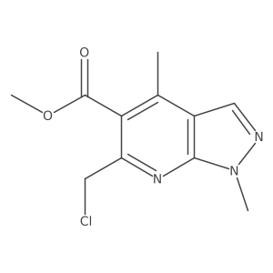 methyl 6-(chloromethyl)-1,4-dimethyl-1H-pyrazolo[3,4-b]pyridine-5-carboxylate Structure