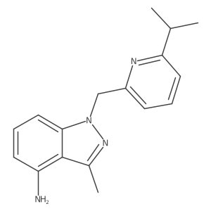1-((6-isopropylpyridin-2-yl)methyl)-3-methyl-1H-indazol-4-amine结构式