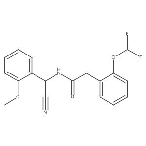 N-[Cyano-(2-methoxyphenyl)methyl]-2-[2-(difluoromethoxy)phenyl]acetamide Structure