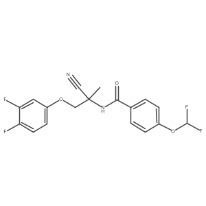 N-[1-cyano-2-(3,4-difluorophenoxy)-1-methylethyl]-4-(difluoromethoxy)benzamide结构式
