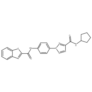 N-(4-(5-(cyclopentylcarbamoyl)-2H-tetrazol-2-yl)phenyl)benzo[d]thiazole-2-carboxamide Structure