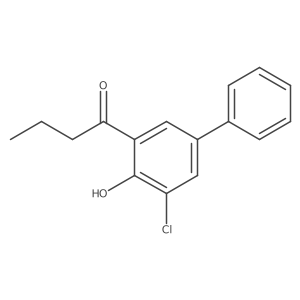 1-(3-Chloro-2-hydroxy-5-phenylphenyl)butan-1-one结构式