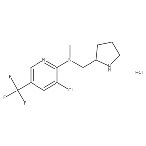 3-chloro-N-methyl-N-(pyrrolidin-2-ylmethyl)-5-(trifluoromethyl)pyridin-2-amine hydrochloride Structure