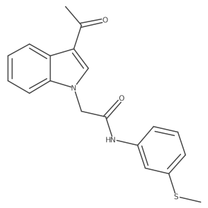 2-(3-acetyl-1H-indol-1-yl)-N-(3-(methylthio)phenyl)acetamide结构式