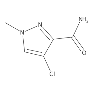 4-Chloro-1-methyl-1H-pyrazole-3-carboxamide结构式