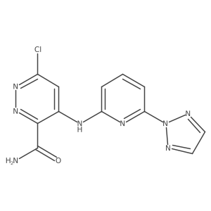 4-(6-(2H-1,2,3-triazol-2-yl)pyridin-2-ylamino)-6-chloropyridazine-3-carboxamide Structure
