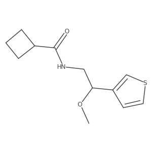 N-(2-methoxy-2-(thiophen-3-yl)ethyl)cyclobutanecarboxamide结构式