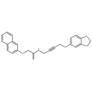 N-(4-(benzo[d][1,3]dioxol-5-yloxy)but-2-yn-1-yl)-2-(naphthalen-2-yloxy)acetamide结构式
