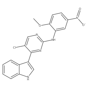 5-chloro-4-(1H-indol-3-yl)-N-(2-methoxy-5-nitrophenyl)pyrimidin-2-amine结构式