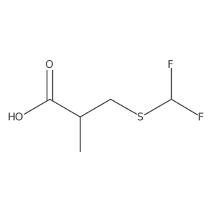 3-[(Difluoromethyl)sulfanyl]-2-methylpropanoic acid结构式