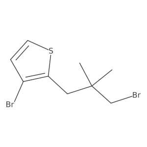 3-Bromo-2-(3-bromo-2,2-dimethylpropyl)thiophene Structure