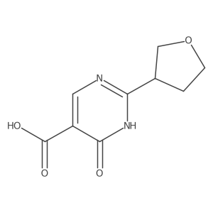 6-Oxo-2-(oxolan-3-yl)-1,6-dihydropyrimidine-5-carboxylic acid结构式