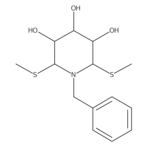 rel-(2R,3R,4s,5S,6S)-1-Benzyl-2,6-bis(methylthio)piperidine-3,4,5-triol结构式