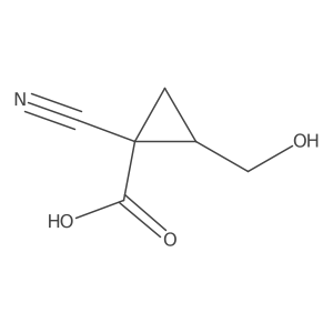 1-Cyano-2-(hydroxymethyl)cyclopropane-1-carboxylic acid Structure