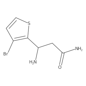 (3S)-3-Amino-3-(3-bromothiophen-2-yl)propanamide Structure