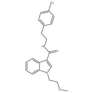 N-[2-(4-hydroxyphenyl)ethyl]-1-(2-methoxyethyl)-1H-indole-3-carboxamide结构式