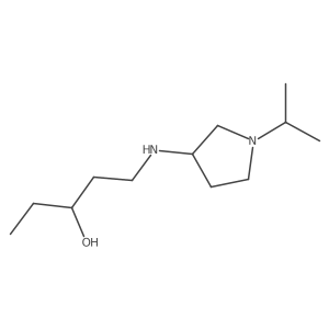 3-Pentanol, 1-[[1-(1-methylethyl)-3-pyrrolidinyl]amino]- Structure