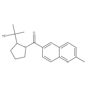 [2-(2-Hydroxypropan-2-yl)pyrrolidin-1-yl]-(2-methylquinolin-6-yl)methanone Structure