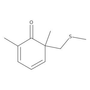 2,6-Dimethyl-6-[(methylsulfanyl)methyl]-2,4-cyclohexadien-1-one结构式