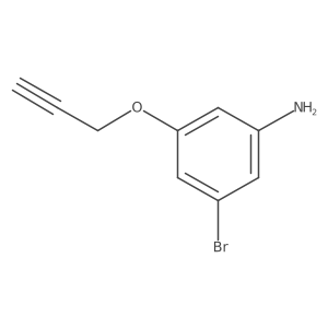 3-Bromo-5-(prop-2-yn-1-yloxy)aniline结构式