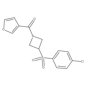 (3-((4-Chlorophenyl)sulfonyl)azetidin-1-yl)(furan-3-yl)methanone Structure