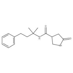 3-Pyrrolidinecarboxamide, N-(1,1-dimethyl-3-phenylpropyl)-5-oxo- Structure