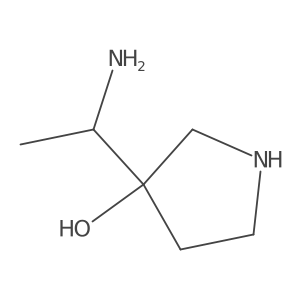 3-(1-Aminoethyl)pyrrolidin-3-ol Structure