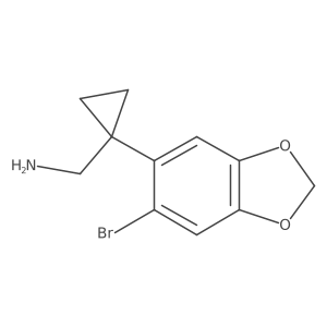 [1-(6-Bromo-1,3-dioxaindan-5-yl)cyclopropyl]methanamine Structure