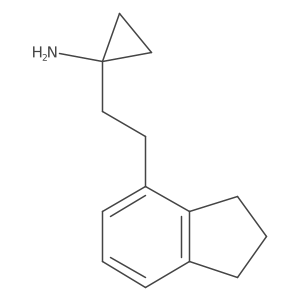 1-[2-(2,3-dihydro-1H-inden-4-yl)ethyl]cyclopropan-1-amine结构式