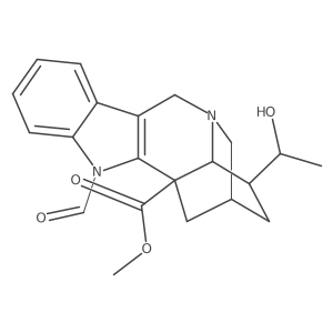 6,9-Methanoindolo[2,3-b]quinolizine-6(6aH)-carboxylic acid, 5-formyl-5,7,8,9,10,12-hexahydro-7-[(1S)-1-hydroxyethyl]-, methyl ester, (6S,6aS,7S,9R,11R)- Structure