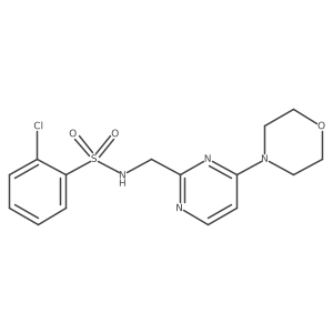 2-chloro-N-((4-morpholinopyrimidin-2-yl)methyl)benzenesulfonamide结构式