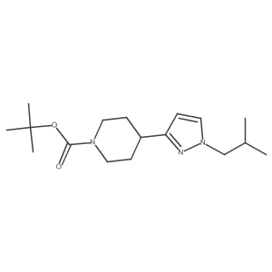 tert-butyl 4-(1-isobutyl-1H-pyrazol-3-yl)piperidine-1-carboxylate Structure