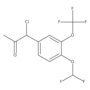 1-Chloro-1-(4-(difluoromethoxy)-3-(trifluoromethoxy)phenyl)propan-2-one结构式