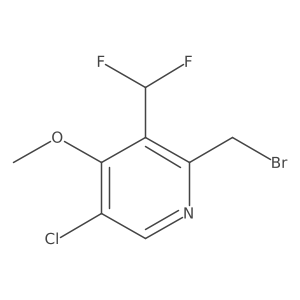 2-(Bromomethyl)-5-chloro-3-(difluoromethyl)-4-methoxypyridine Structure