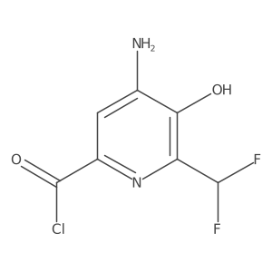 4-Amino-6-(difluoromethyl)-5-hydroxypicolinoyl chloride Structure