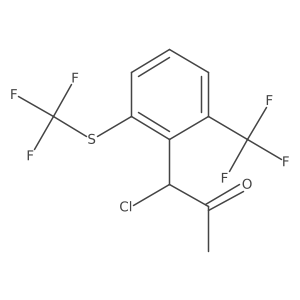1-Chloro-1-(2-(trifluoromethyl)-6-(trifluoromethylthio)phenyl)propan-2-one Structure