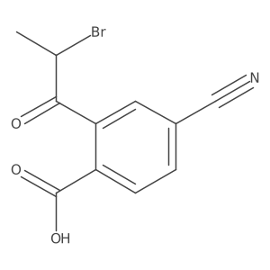 2-(2-Bromopropanoyl)-4-cyanobenzoic acid Structure